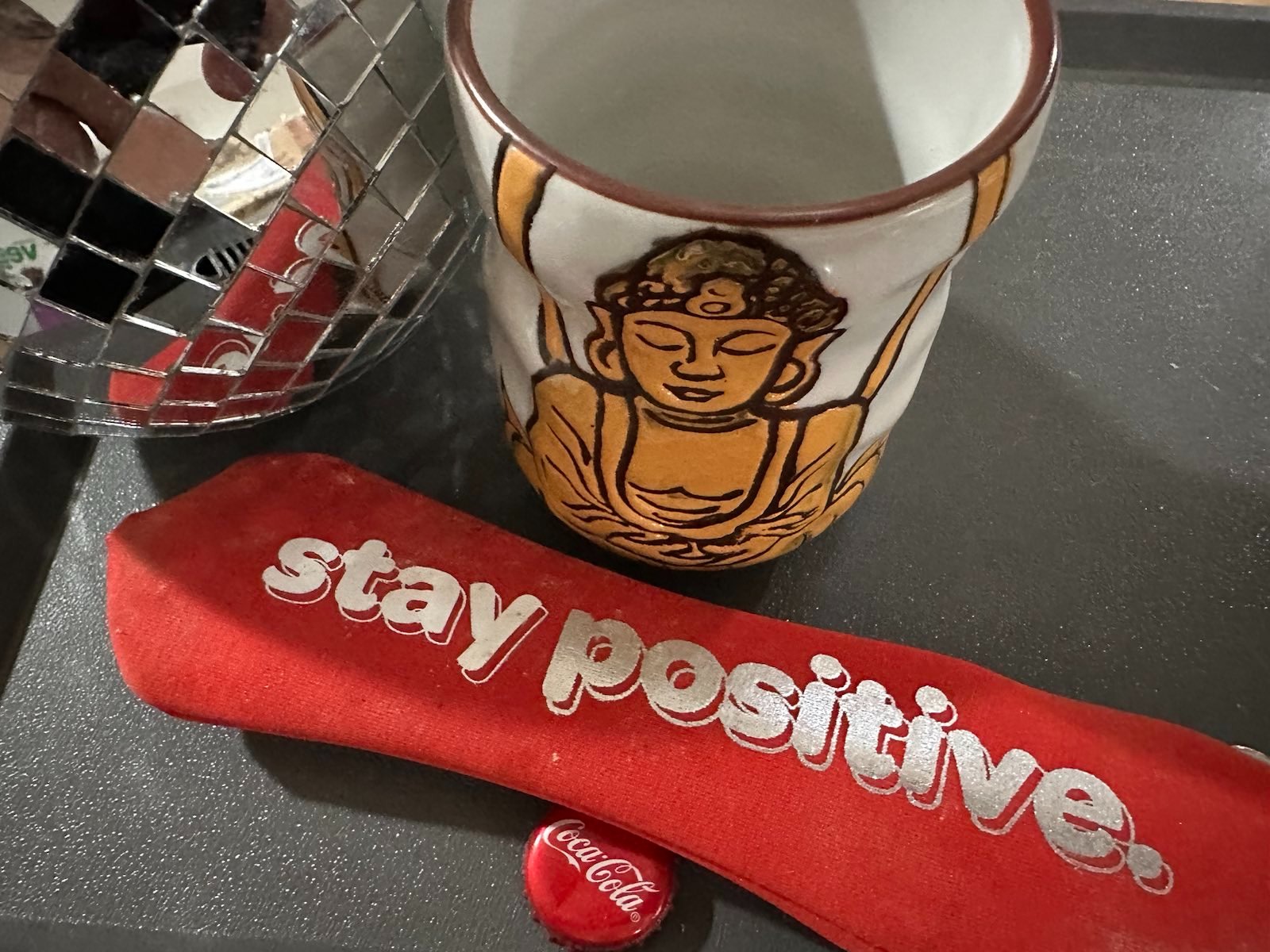 disco buddha reminds you: stay positive!